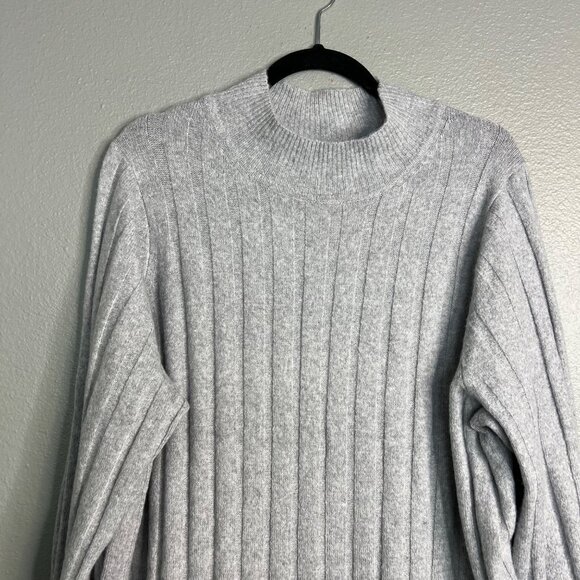 Torrid Longline Ribbed Pullover Sweater Women's 1 1X Gray - Picture 3 of 8